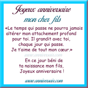 Joyeux Anniversaire Mon Cher Fils Joyeux Anniversaire