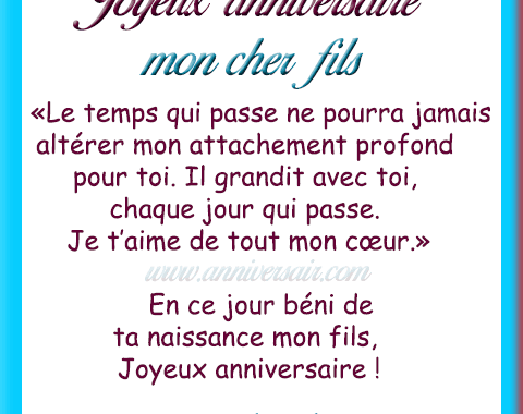 Joyeux Anniversaire Pour Mon Fils Archives Joyeux Anniversaire