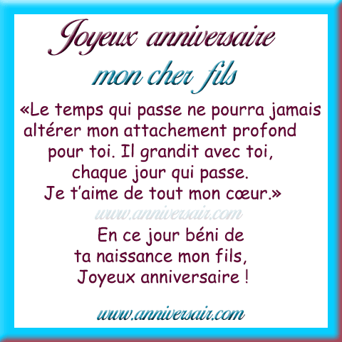 joyeux anniversaire à son fils Joyeux Anniversaire Mon Cher Fils Joyeux Anniversaire joyeux anniversaire à son fils