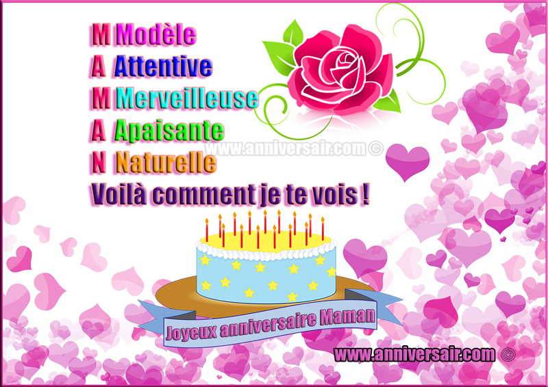 Bon Anniversaire Maman Joyeux Anniversaire