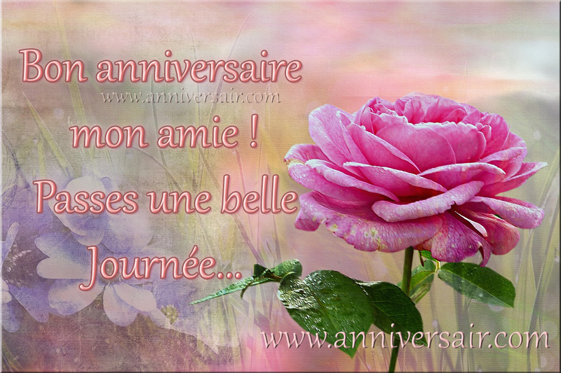 bon anniversaire mon amie, passes une belle journée, image joyeux anniversaire à ma meilleure copine