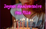 Carte anniversaire joyeux anniversaire ma fille