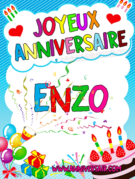 joyeux anniversaire image Carte virtuelle Joyeux anniversaire Enzo