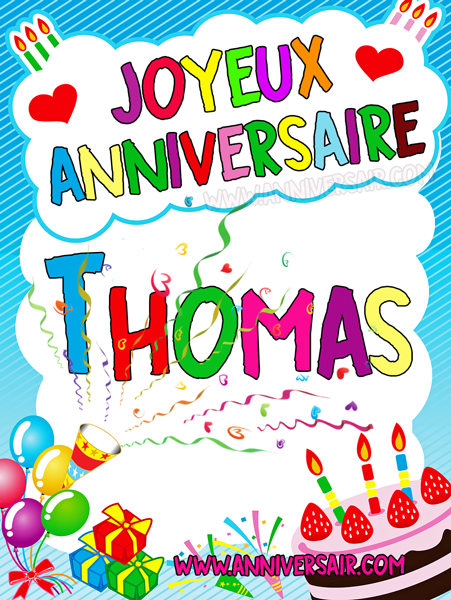 joyeux anniversaire image Carte virtuelle Joyeux anniversaire Thomas