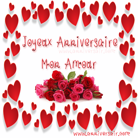 Je T Aime Mon Amour Joyeux Anniversaire Avec Des Roses Joyeux Anniversaire