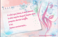 Joyeux anniversaire à celui que j'aime