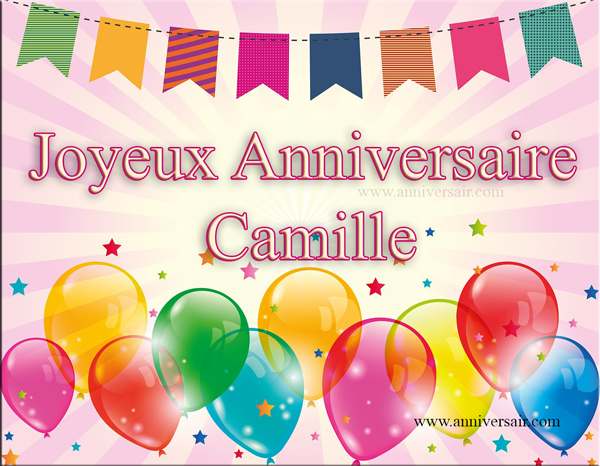 Carte virtuelle Joyeux anniversaire Camille