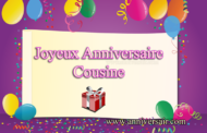 Joyeux Anniversaire ma Cousine