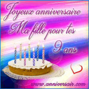 Joyeux Anniversaire Ma Fille 9 Ans Joyeux Anniversaire