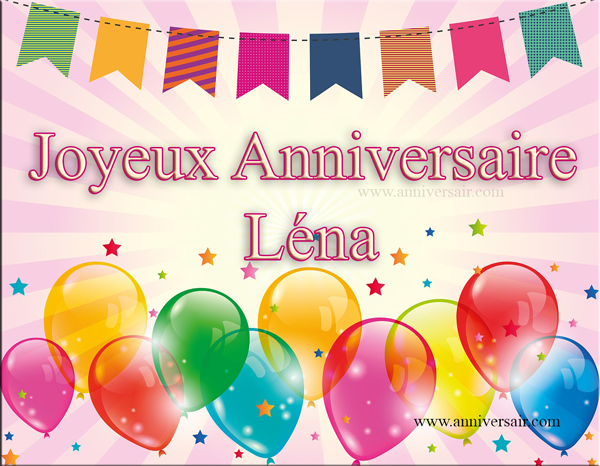 Carte virtuelle Joyeux anniversaire Léna