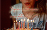 Joyeux anniversaire à ma fille chérie