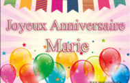 Joyeux anniversaire Marie