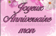 Joyeux anniversaire mon Amour avec des fleurs