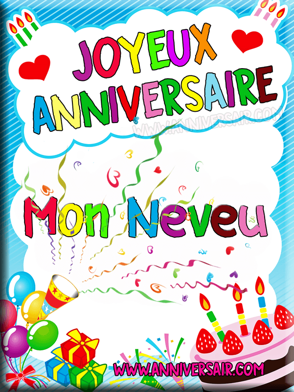 Joyeux anniversaire mon Neveu