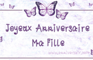 Bon anniversaire ma fille