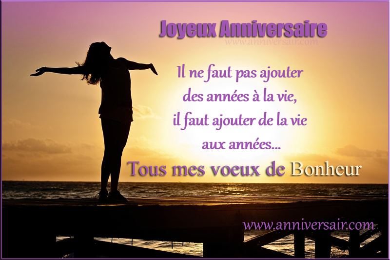 sms Joyeux anniversaire tous mes voeux de Bonheur