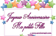 Joyeux anniversaire ma petite fille