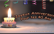 Texte d'anniversaire 40 Ans