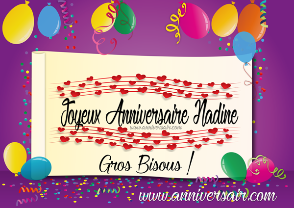 Joyeux anniversaire à Nadine