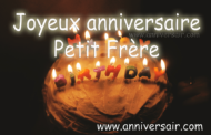 Joyeux anniversaire mon petit frère