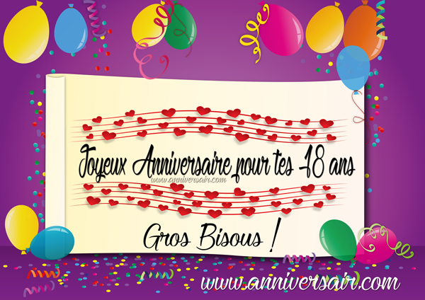 Joyeux Anniversaire Pour Tes 18 Ans Joyeux Anniversaire