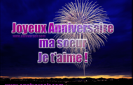 Joyeux anniversaire ma sœur