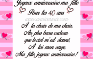 joyeux anniversaire a ma fille de 40 ans