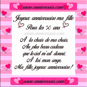 Joyeux Anniversaire Ma Fille 30 Ans Joyeux Anniversaire