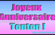 Joyeux anniversaire mon oncle