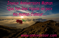 Message d'anniversaire maman décédée