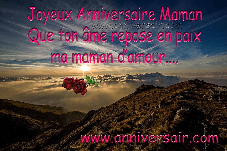 Message d'anniversaire maman décédée