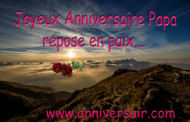 Message d'anniversaire papa décédé