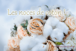 1 An De Mariage Les Noces De Coton Joyeux Anniversaire