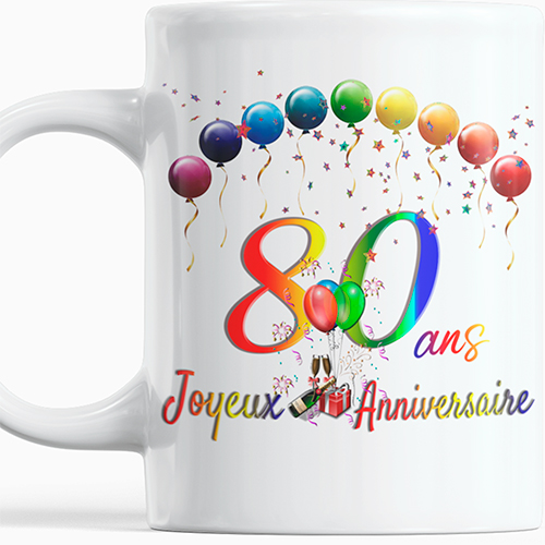 80 ans cadeau anniversaire tasse mug