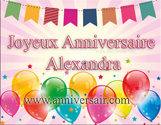 Joyeux anniversaire Alexandra