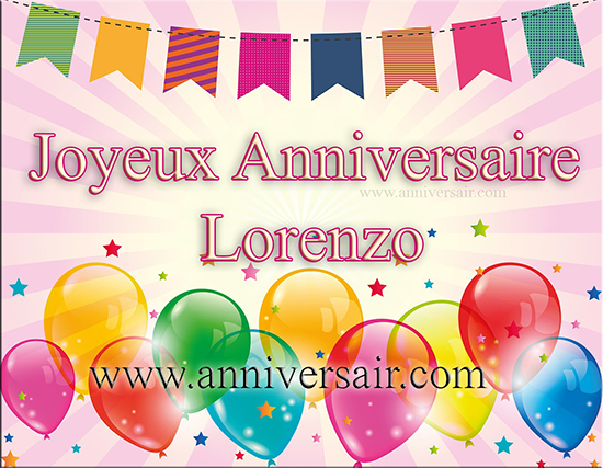 Joyeux anniversaire Lorenzo