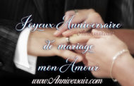 Joyeux anniversaire de mariage à mon mari