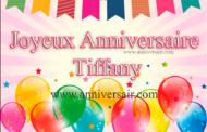 Joyeux anniversaire Tiffany