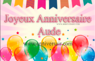 Joyeux anniversaire Aude