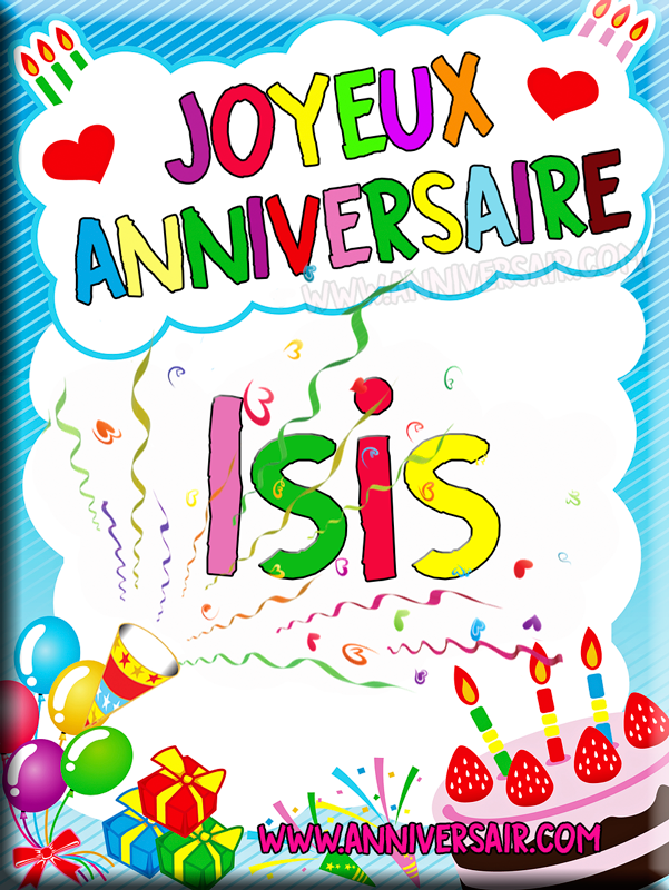 Joyeux anniversaire Isis