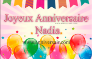 Joyeux anniversaire Nadia