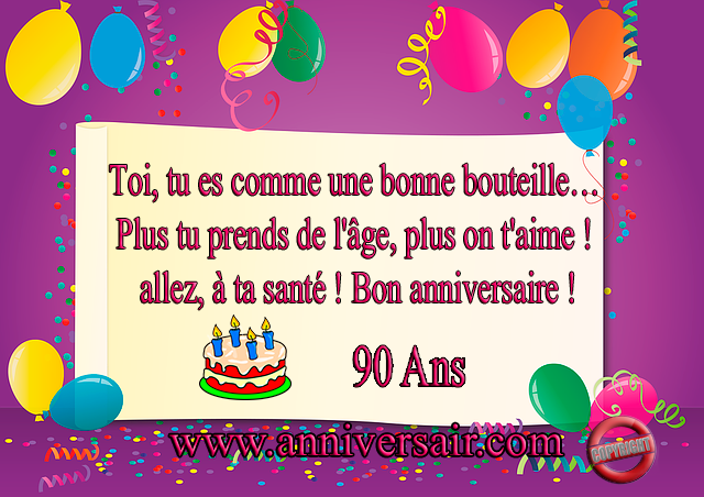 Texte Anniversaire 90 Ans Joyeux Anniversaire