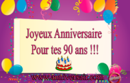 Texte anniversaire 90 ans