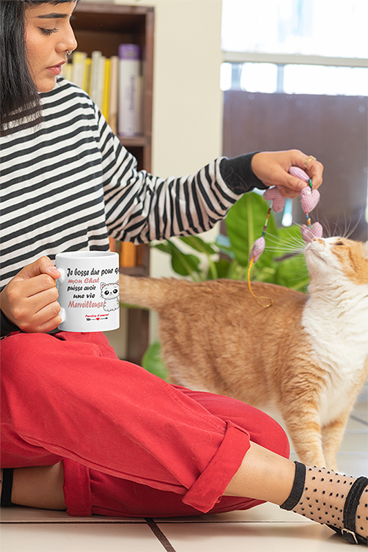 Mug chat tasse