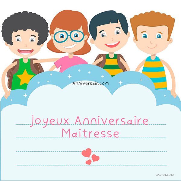 Joyeux anniversaire Maitresse d'école